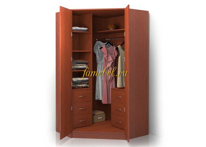 Шкаф угловой Алиса 4 распашной двухдверный