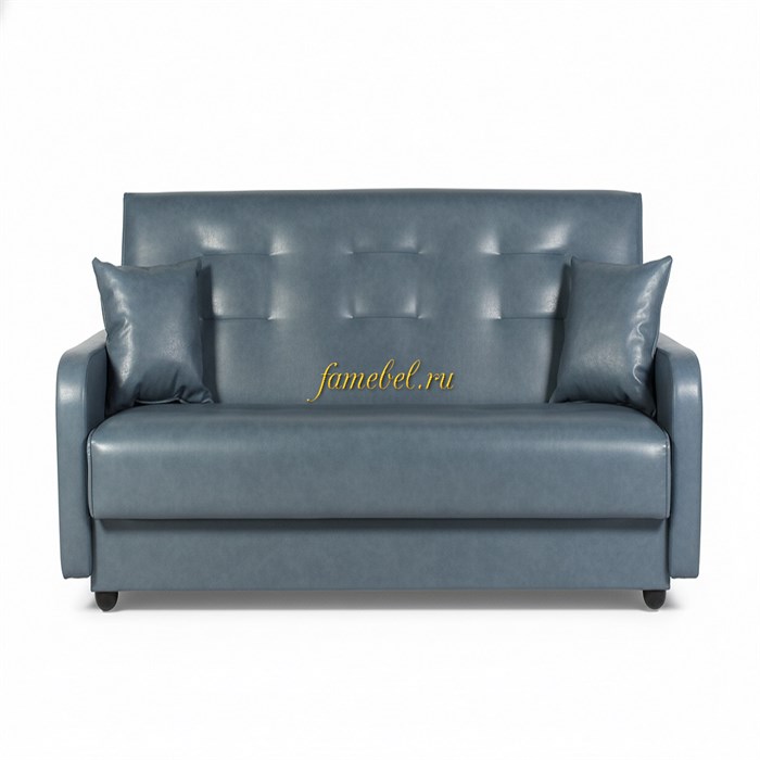 Диван Аккорд  без механизма, экокожа серый