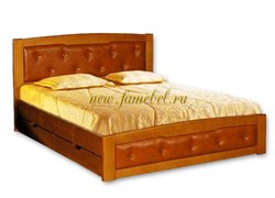 Кровать Ариэль 1 с кожей