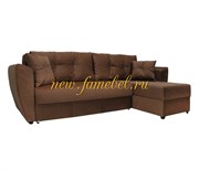 Угловой диван Амстердам 150 велюр коричневый