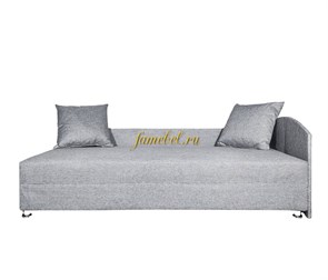 Тахта односпальная, рогожка серая