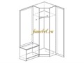 Прихожая Грация 4 угловая, схема Прихожая Грация 4 угловая, схема