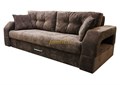 Диван Еврокнижка Манчестер 160 с подсветкой полностью велюр коричневый