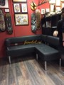 Диван угловой business 1800х1200х580 экокожа Чёрный