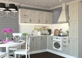 Кухня Винтаж угловой сосна серая Кухня Винтаж угловой сосна серая