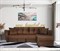Угловой диван Амстердам 160 велюр коричневый