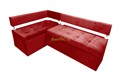 Дельфин угловой диван 220х100 со спальным местом, красный