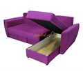 Диван угловой Амстердам 160 велюр фиолетовый, ящик