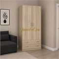 Шкаф Зодиак 2.2 двухдверный с ящиками, цвет Дуб Сонома