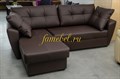 Диван угловой Амстердам 150 экокожа коричневая
