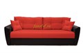 Диван еврокнижка Амстердам 150 рогожка красная