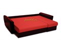 Диван угловой Амстердам рогожка красная 150