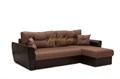 Диван угловой Амстердам рогожка коричневая 150